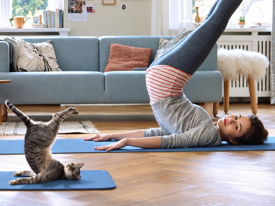 kinder Chocofresh – Yoga-Katze