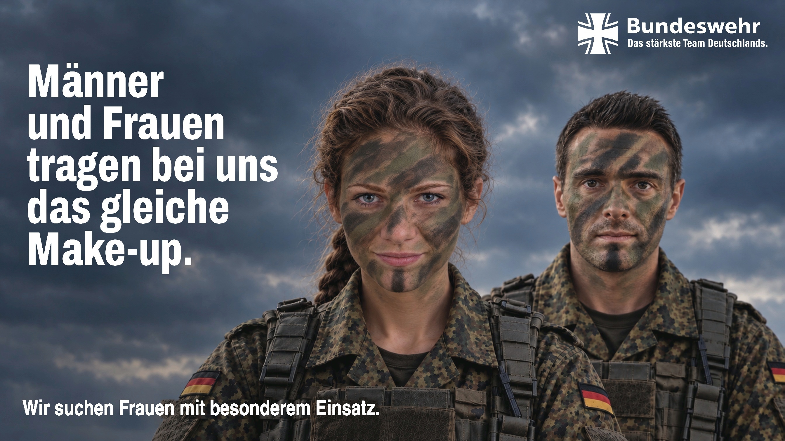 Bundeswehr: Männer und Frauen tragen bei uns das gleiche Make-up.